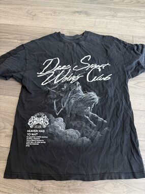 Darc Sport Black Wolves Club Graphic Tee with White Artwork